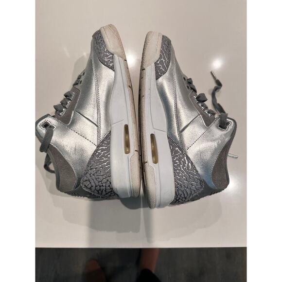 Nike Air Jordan 3 Youth Size Retro Premium HC GG Chrome Tin Man Cool Grey - Picture 5 of 7